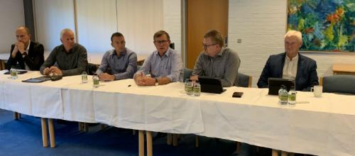 Pressemøde m byrådspolitikerne Jesper Lærke, Kristian Andersen, Jakob Agerbo, hans Østergaard, Søren Elbæk og Niels Rasmussen
